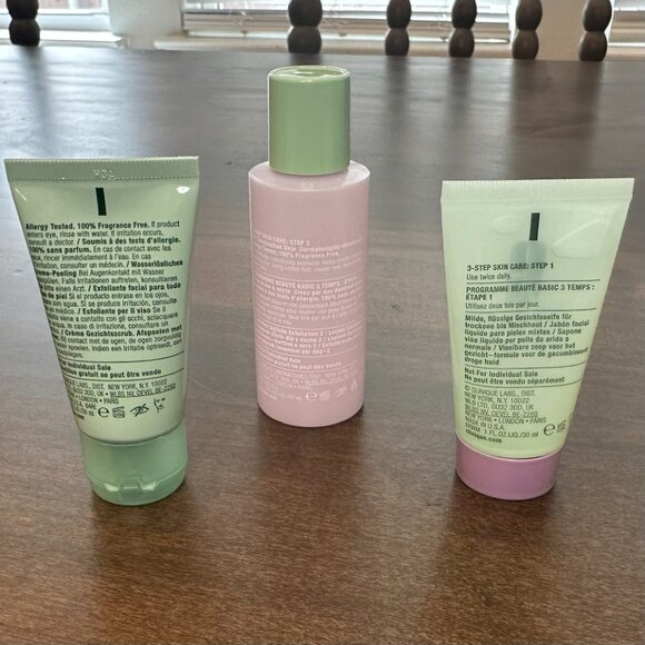 Clinique Travel - 7 Day Scrub Cream, All About Clean Soap & Clarifying Lotion - Picture 2 of 2